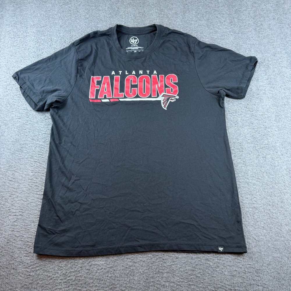 '47 Atlanta Falcons T-Shirt Men's XL Black Short Sleeve NFL Graphic Tee